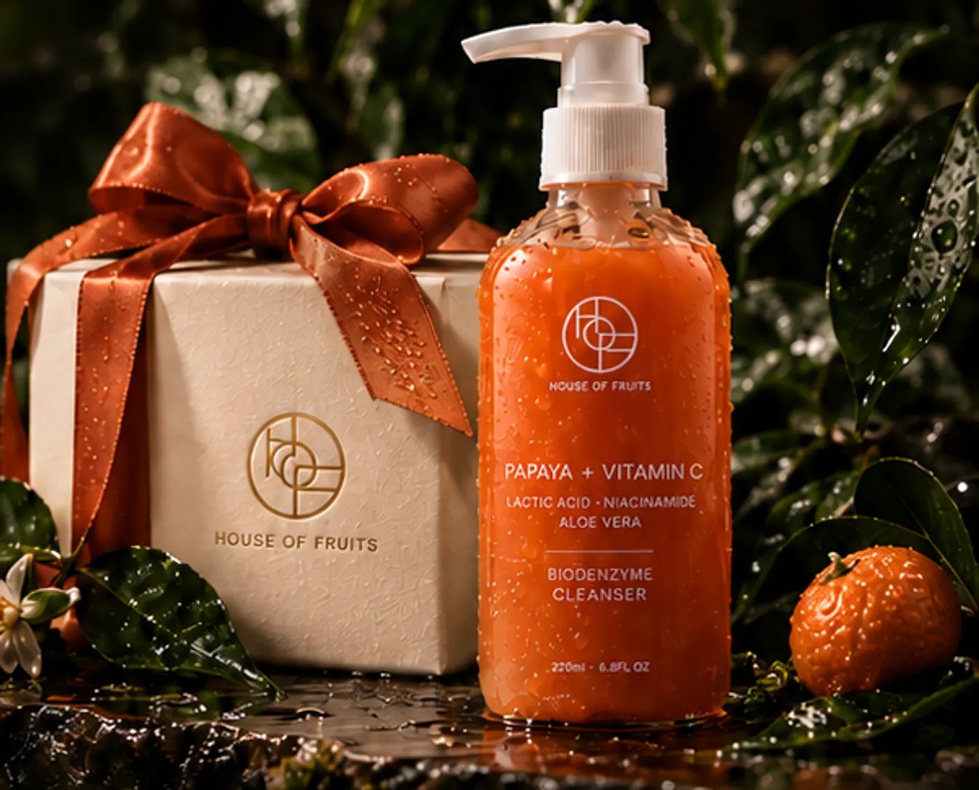 House of Fruits gift box with the papaya cleanser